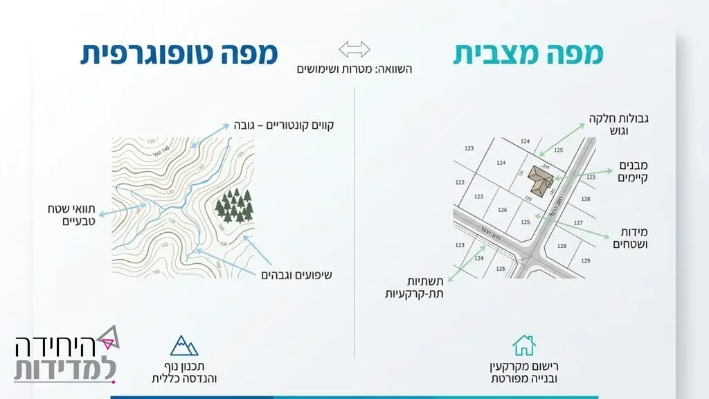 מודד מקצועי מבצע מדידה מצבית בשטח