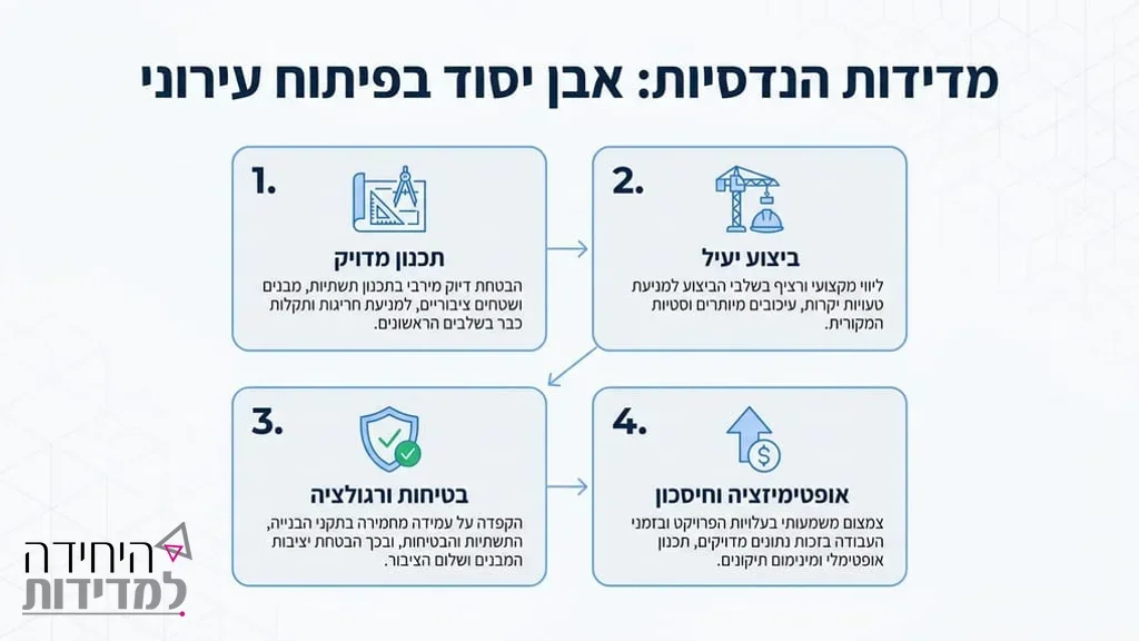 מכשיר מדידה הנדסי מקצועי מוצב באתר בנייה