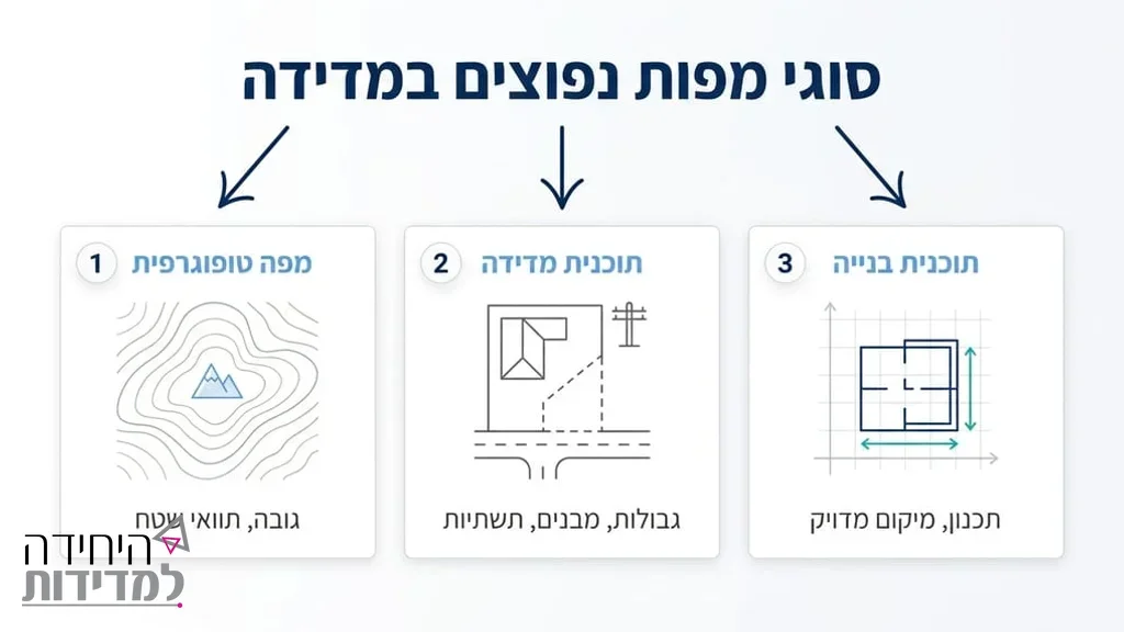 מודד שטח מקצועי בוחן נתונים טופוגרפיים