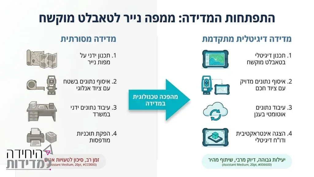 מודד קרקעות מקצועי בוחן תוכניות מדידה